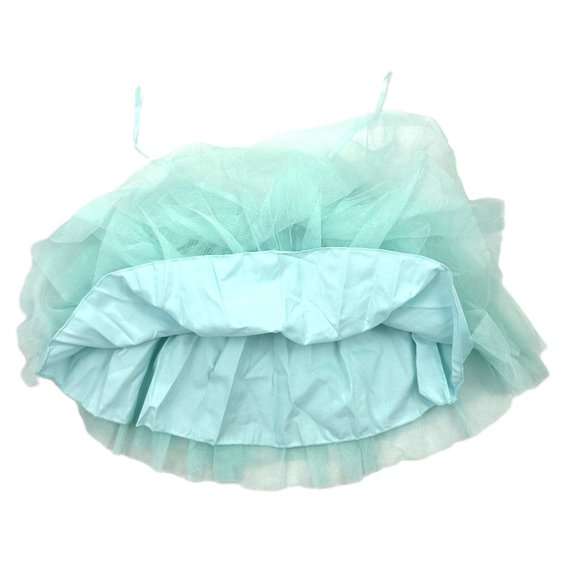Girl’s Poppy & Plum Light Green Multi-Layer Ballerina Skirt, Size Youth L/XL - Picture 6 of 10